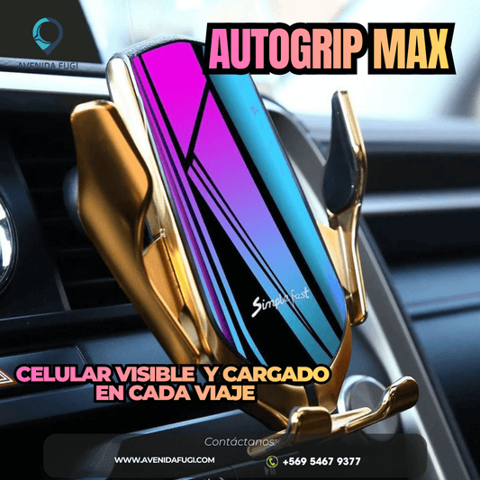 AutoGrip Max - Mantén tu celular visible y cargado en cada viaje